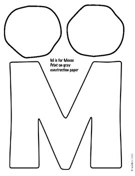 letter m mouse craft template