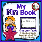 Letter N Emergent Reader with HWT Style Printing Pages for