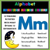 Letter M Identification, Writing, and Sounds: Books, Cente