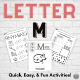 Letter M: Literacy Intervention Activity (Sound Sensible S