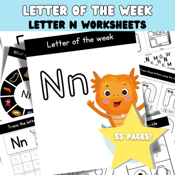 Preview of Letter N Practice Pages | Letter Of The Week | Uppercase Lowercase Recognition