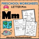 Letter M Preschool Worksheets/Alphabet Tracing /Sounds Pre
