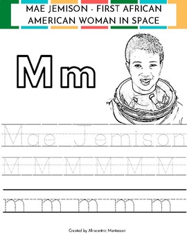 Preview of Letter M Study with Mae Jemison