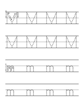 Letter M Tracing Worksheets by Owl School Studio | TpT