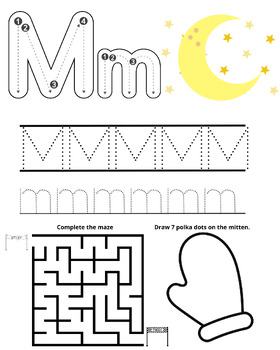 Preview of Letter M Worksheet