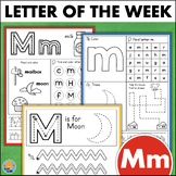 Letter M Practice Worksheets Sound Tracing Recognition Upp