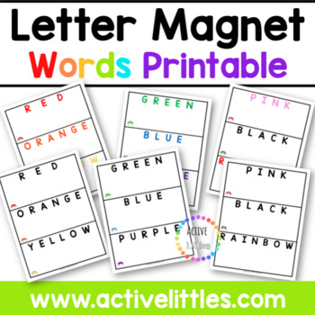 Preview of Letter Magnet Words Printable