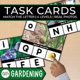 Letter Match Games Gardening Study Real Photos Task Cards 