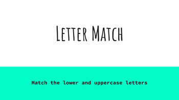 Preview of Letter Match Upper and Lowercase 