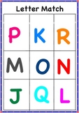 Letter Match Uppercase Letters J-R