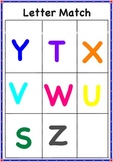 Letter Match Uppercase Letters S-Z