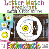FREE Letter Matching Breakfast: Bacon & Eggs Edition