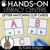 Letter Matching Clip Cards - Literacy Centers for Kindergarten