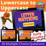 Letter Matching Halloween Boom Cards Lower to Uppercase