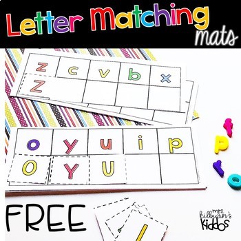 Letter Matching Mats {FREE} by Barbara Kilburn | TPT