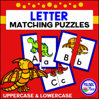 letter matching puzzles dinosaurs uppercase and lowercase letters