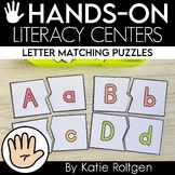Letter Matching Puzzles - Free Literacy Center for Kindergarten!