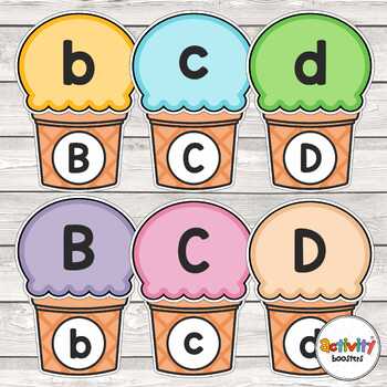 Letter Matching Summer Activity / Alphabet / ABC Recognition / Ice ...