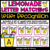 Letter Matching Task Cards Letter Recognition Summer Lemon