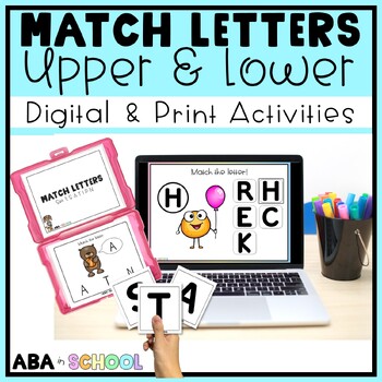 Preview of Letter Matching Uppercase | Letters Recognition Activities | Alphabet Cards