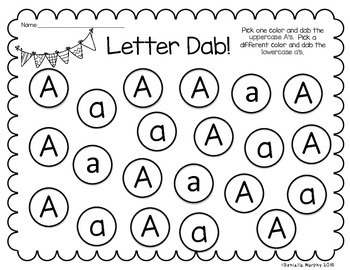 Letter Matching Uppercase and Lowercase | Bingo Dabber Activities ...