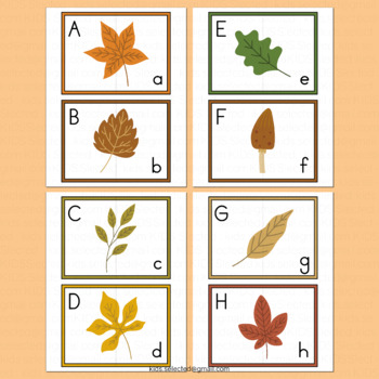 Letter Matching Uppercase and Lowercase Fall Activities Autumn Flash ...