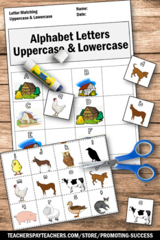 Letter Matching Uppercase and Lowercase Worksheets