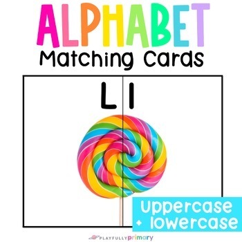 Preview of Alphabet Flash Cards Uppercase and Lowercase Letter Matching - Real Photos