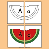 Letter Matching Uppercase and Lowercase Watermelon Craft S