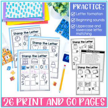Letter Matching Uppercase and Lowercase Worksheets
