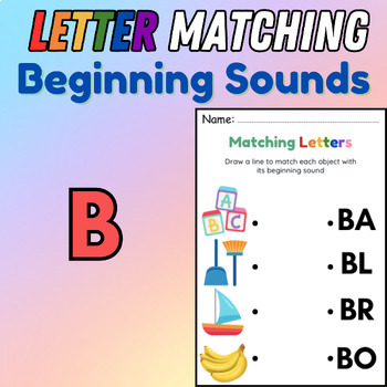 Match - Letter B' Beginning Sounds I