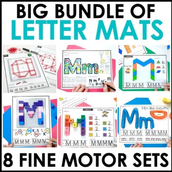 Preview of Letter Mats - Hand-on Alphabet Building Mats - Fine Motor Bundle