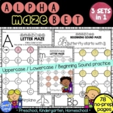 Alphabet practice Letters and Sounds | Set of Alphabet Mazes