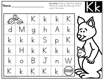alphabet letter mazes letter recognition activities by the