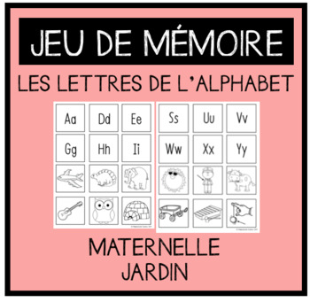 Preview of Letter Memory Match/Jeu de mémoire- Lettres de l'alphabet (FRENCH)