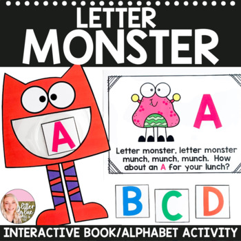 Letter Monster - An Interactive Book by Glitter and Glue and Pre-K Too