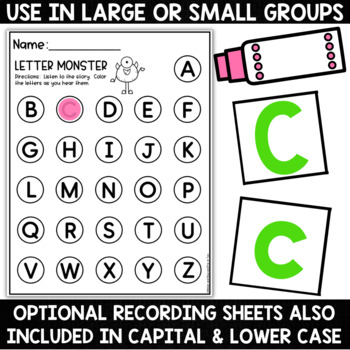 Letter Monster Interactive Book/Alphabet Activity - Preschool/Pre-K ...
