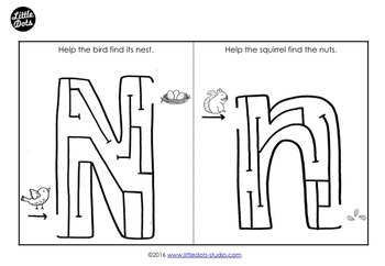 Letter N Activities and Worksheets by Little Dots  TpT