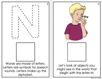 letter n adapted books level 1 and 2 digital printable adapted books