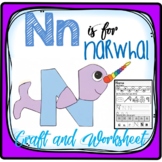 Letter N Craft: Alphabet Craft, Nn Craft, N is for Narwhal