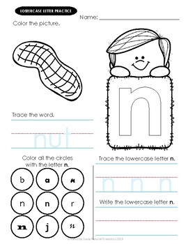 letter n foods printable worksheets by souly natural creations tpt