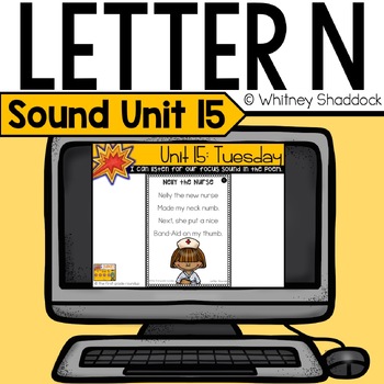 Preview of Letter N Letter Sound Recognition Phonics Lessons for Kindergarten Unit 15