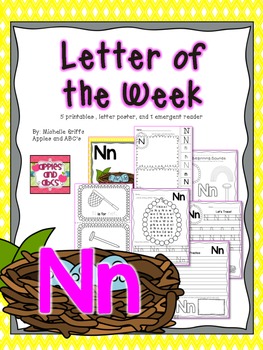 Preview of Letter N Printables Activities Tracing Sounds Recognition Letter of the Week