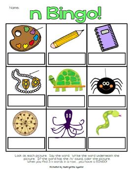 Letter N Word Work Literacy Stations and Centers by Kindergarten Squared