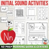 Letter N Phonics Worksheets, Consonant Vowel Activities Cu