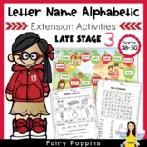 Letter Name Alphabetic Activities (Late Stage)
