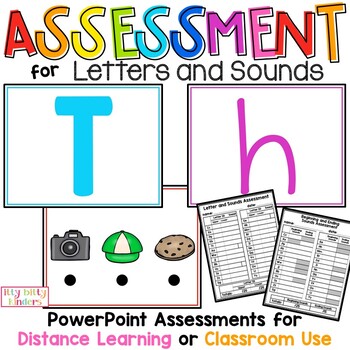 Preview of Letter Name/ Sound Assessments, PowerPoint, Digital Flashcard, Distance Learning