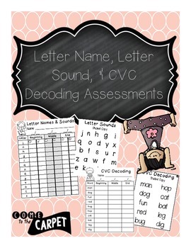 Preview of Letter Name & Sound + CVC Decoding Assessment