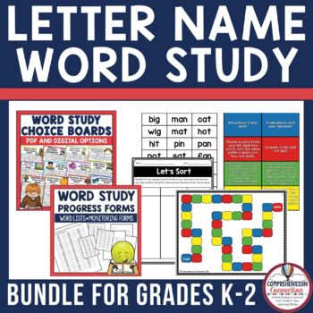 Preview of Letter Name Word Sorts and Activities Yearly Bundle