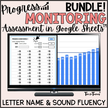Preview of Letter Name & Sound Fluency Assessment & Progress Monitoring-Google Sheets™ MTSS